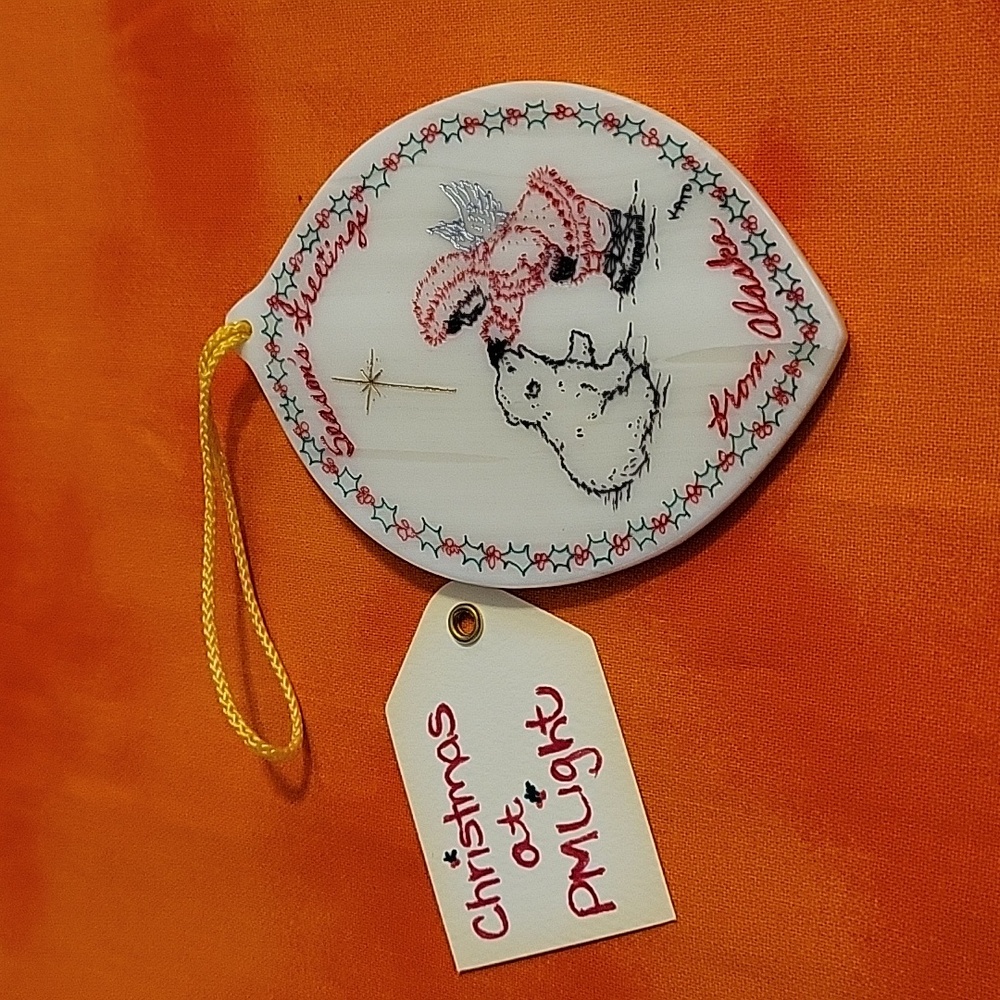 Kiana Vintage Alaska Ornament Season's Greetings from Alaska Eskimo Angel